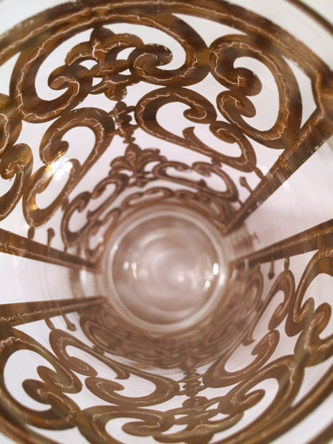 Georges Briard - Signed Mid-Century 22-Karat Gold Fleur-De-Lis Highball Glasses (Set of 4)