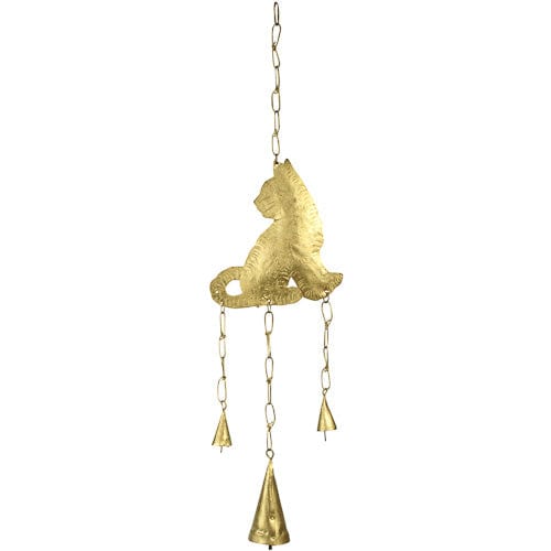 Metal Cat Chime with Bells