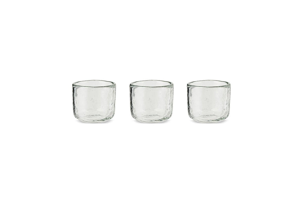 Irda Glass Small Tealight - Clear - Small (Set of 3)