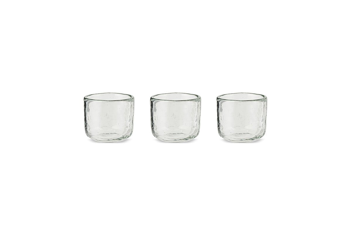 Irda Glass Small Tealight - Clear - Small (Set of 3)