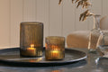 Malana Recycled Glass Candle Holder - Smoke Brown