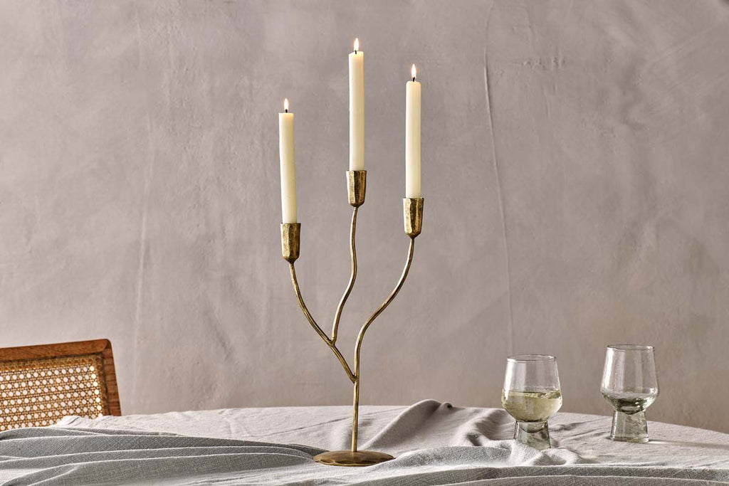 Palani Candelabra - Antique Brass - Small